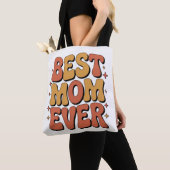 Beste Moeder Ooit Retro Groovy Boodschappentas Tote Bag (Dichtbij)