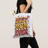 Beste Moeder Ooit Retro Groovy Boodschappentas Tote Bag (Dichtbij)