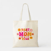 Beste moeder ooit Retro Groovy Moederdag Tote Bag (Achterkant)