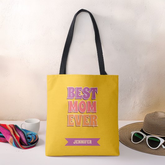 Beste Moeder Ooit Retro Kleurrijke Funky Aangepast Tote Bag