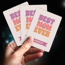 Beste moeder ooit Retro roze kleurrijke aangepaste