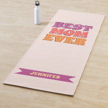 Beste moeder ooit Retro roze kleurrijke aangepaste