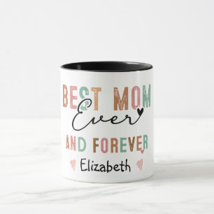 Beste Moeder Ooit Retro Schrift Groovy Moederdag Mok