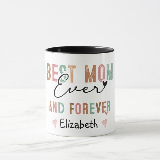 Beste Moeder Ooit Retro Schrift Groovy Moederdag  Mok (Midden)