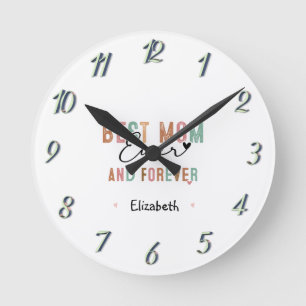 Beste Moeder Ooit Retro Schrift Groovy Moederdag Ronde Klok