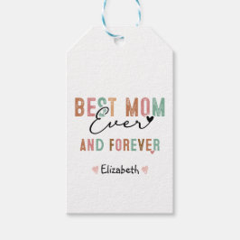 Beste Moeder ooit Retro Script Groovy Moederdag Cadeaulabel