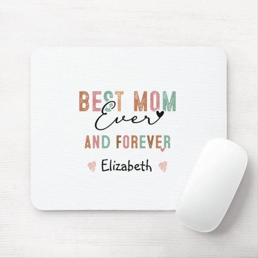 Beste Moeder ooit Retro Script Groovy Moederdag Muismat (Met muis)