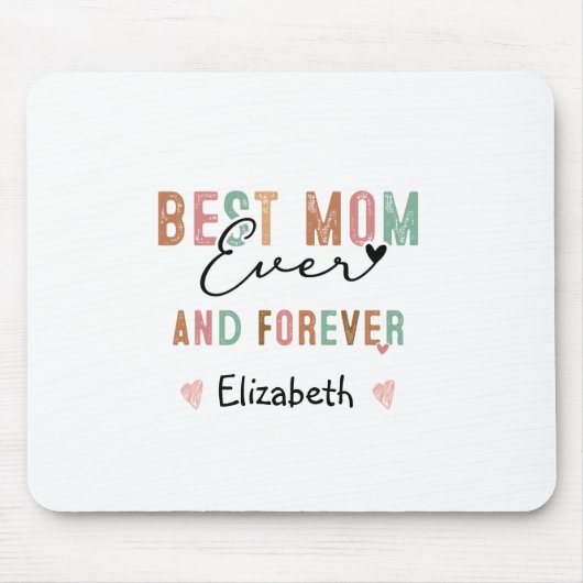 Beste Moeder ooit Retro Script Groovy Moederdag Muismat (Voorkant)