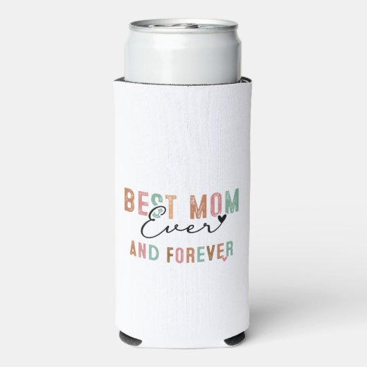 Beste Moeder ooit Retro Script Groovy Moederdag Seltzer Blikjeskoeler (Seltzer Achterkant)