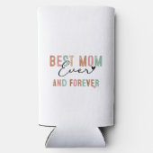 Beste Moeder ooit Retro Script Groovy Moederdag Seltzer Blikjeskoeler (Achterkant)