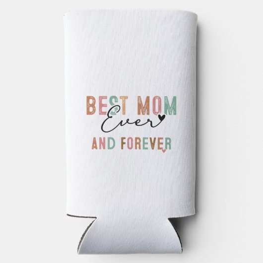 Beste Moeder ooit Retro Script Groovy Moederdag Seltzer Blikjeskoeler (Achterkant)