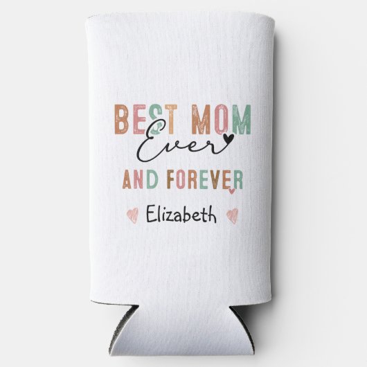 Beste Moeder ooit Retro Script Groovy Moederdag Seltzer Blikjeskoeler (Voorkant)