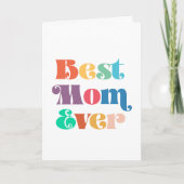 Beste moeder ooit  retro script Moederdag Kaart (Voorkant)