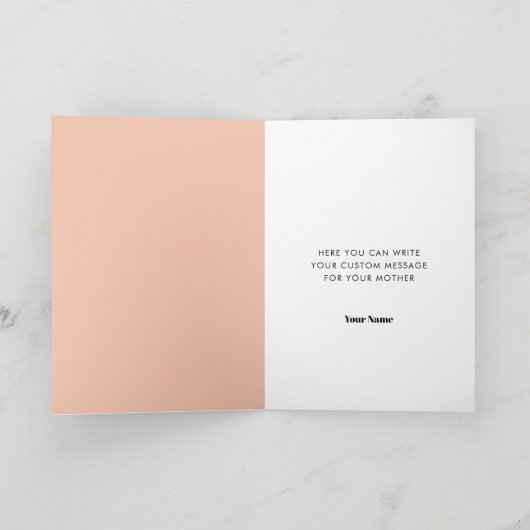 Beste moeder ooit  retro script Moederdag Kaart (Binnen)