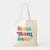 Beste moeder ooit  retro script Moederdag Tote Bag (Achterkant)