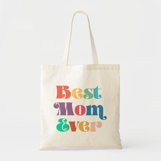 Beste moeder ooit  retro script Moederdag Tote Bag (Voorkant)