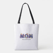 Beste moeder ooit  retro script Moederdag Tote Bag (Achterkant)