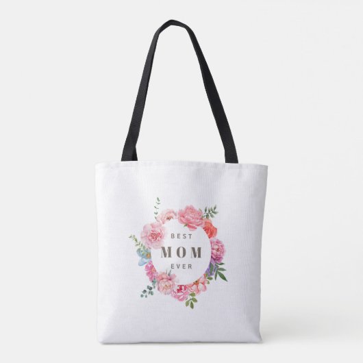 Beste moeder ooit retro script Moederdag Tote Bag (Achterkant)