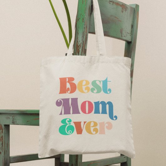 Beste moeder ooit  retro script Moederdag Tote Bag