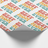 Beste moeder ooit retro-typografie cadeaupapier (Hoek)