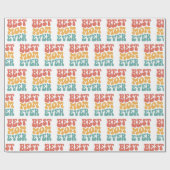Beste moeder ooit retro-typografie cadeaupapier (Vlak)