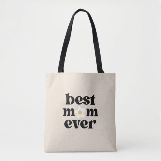 Beste moeder ooit Retro typografie Moederdag Tote Bag (Voorkant)