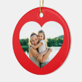 Beste Moeder Ooit Rode Hart Rand Keramisch Ornament (Links)