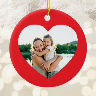 Beste Moeder Ooit Rode Hart Rand Keramisch Ornament