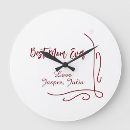 Beste moeder ooit rode liefde Spaanse rand stijlvo Grote Klok