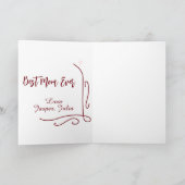 Beste moeder ooit rode liefde Spaanse rand stijlvo Kaart (Binnen)