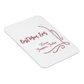 Beste moeder ooit rode liefde Spaanse rand stijlvo Magneet (Rechterzijde)