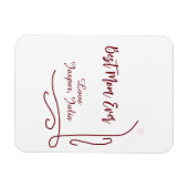 Beste moeder ooit rode liefde Spaanse rand stijlvo Magneet (Horizontaal)