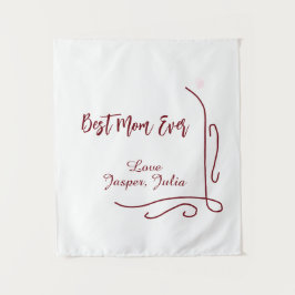 Beste moeder ooit rode liefde Spaanse rand stijlvo Wandkleed