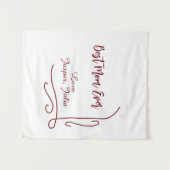 Beste moeder ooit rode liefde Spaanse rand stijlvo Wandkleed (Voorkant (horizontaal))