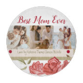 Beste Moeder ooit rode rozen chique elegante Moede Snijplank (Voorkant)