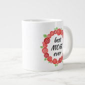 Beste moeder ooit rode rozen moederdag koffie mok (Voorkant rechts)