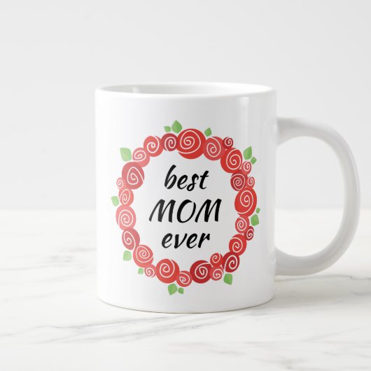 Beste moeder ooit rode rozen moederdag koffie mok (Rechts)