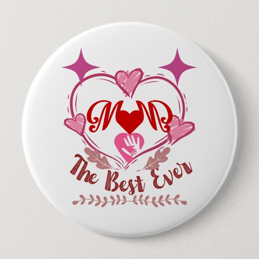 Beste moeder ooit ronde button 4,0 cm (Voorkant)