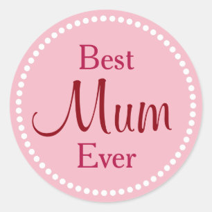 Beste moeder ooit ronde sticker