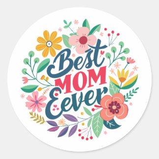 BESTE MOEDER OOIT RONDE STICKER