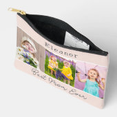 Beste moeder ooit roze 3 foto's Monogrammed Etui (Open)