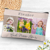 Beste moeder ooit roze 3 foto's Monogrammed Etui