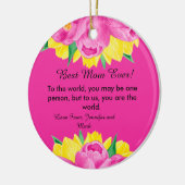 Beste moeder ooit! Roze acryl Keramisch Ornament (Links)