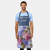 Beste Moeder Ooit Roze Bloemen All-Over Print Scho Schort (Gedragen)