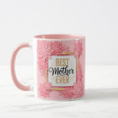 "Beste moeder ooit" Roze bloemen I Moederdag Mok (Links)