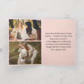 Beste moeder ooit Roze Bloemen Moederdag Foto Folie Feestdagenkaart (Binnenlaag)