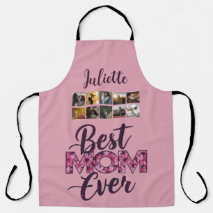 Beste Moeder Ooit Roze Bloemen Typografie Schort