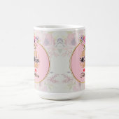 Beste moeder ooit - Roze bloemenaangepaste naam Koffiemok (Center)