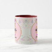 Beste moeder ooit - Roze bloemenaangepaste naam Mok (Midden)