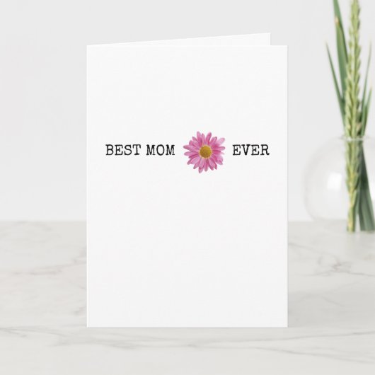 BESTE MOEDER OOIT Roze Daisy Moederdag Kaart Sweet (Voorkant)